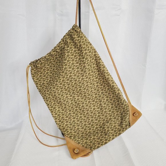 Timberland Cinch Bag Sack Duffel Pull String Canvas Drawstring Carry All Logo - Picture 4 of 9